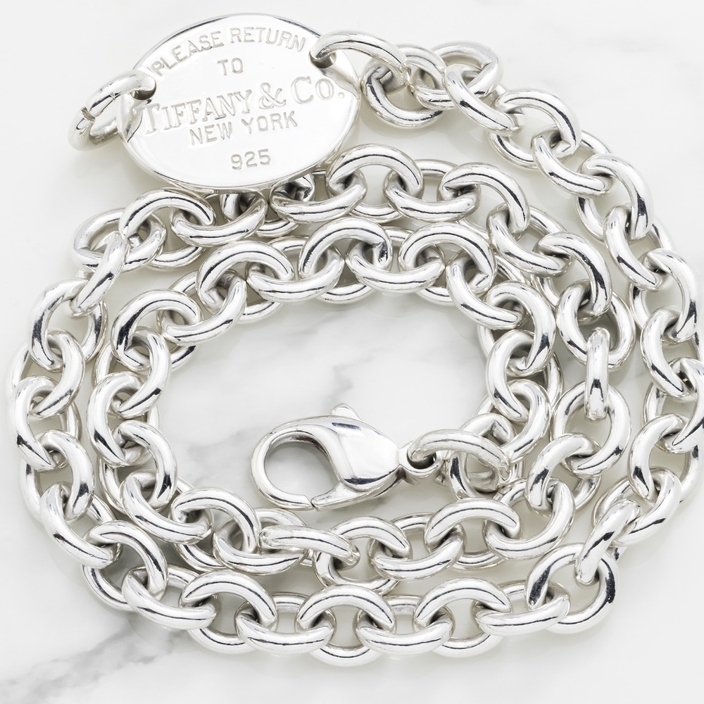 Return To Tiffany Oval Tag Necklace